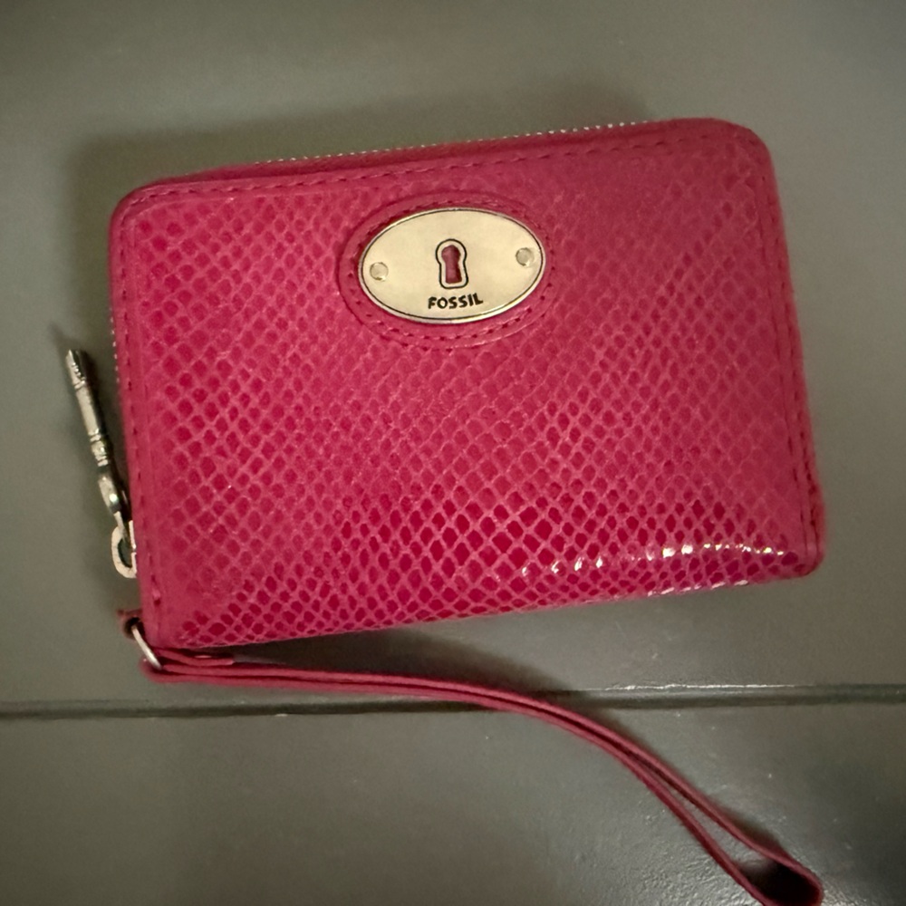 Fossil Pink Wristlet